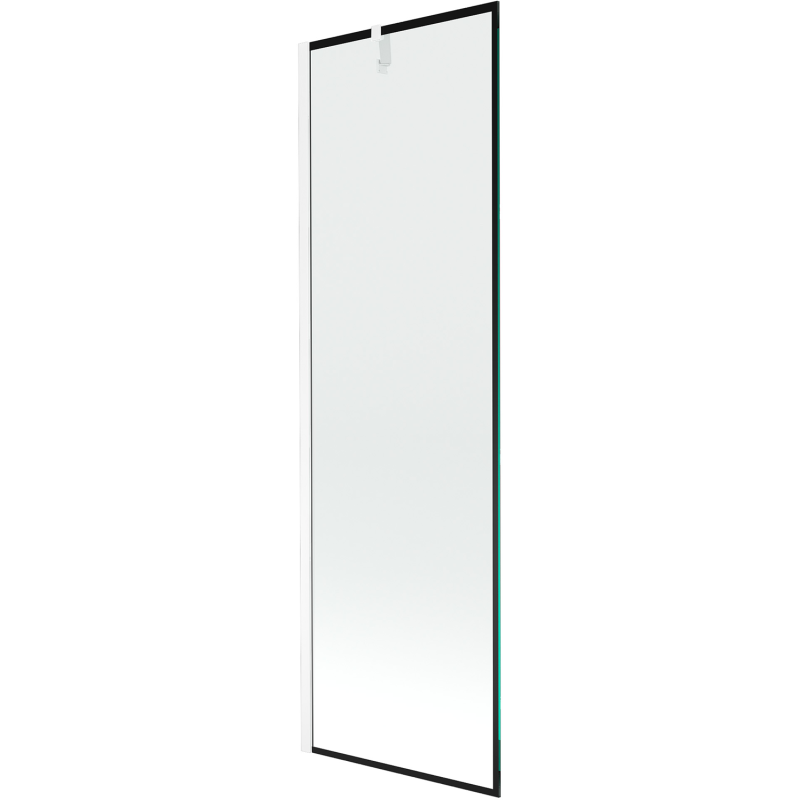 Mexen Next vanová stena 1-krídlová 60 x 150 cm, čierny rám, biela - 895-060-000-00-70-20