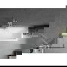 Mexen Next vanová stena 1-krídlová 60 x 150 cm, čierny rám, biela - 895-060-000-00-70-20