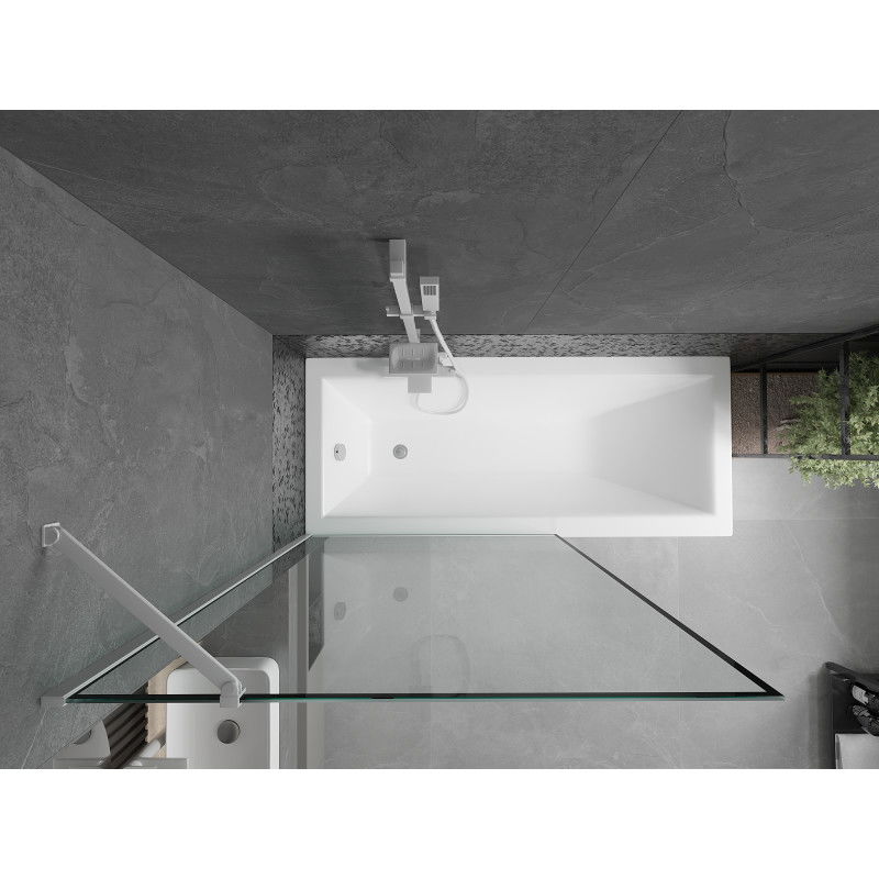 Mexen Next 1-krídlová sprchová zástena 70 x 150 cm, čierny rám, biely - 895-070-000-00-70-20