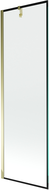 Mexen Next jednokrídlové sprchové dvere 60 x 150 cm, čierny rám, zlatý - 895-060-000-00-70-50