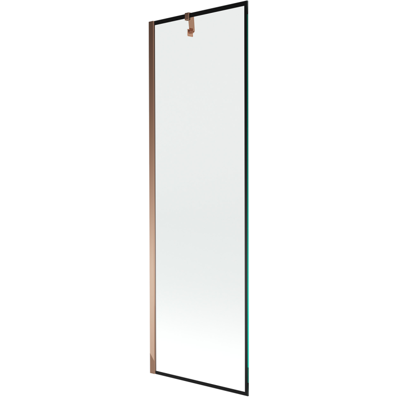 Mexen Next jednokrídlová sprchová zástenka 60 x 150 cm, čierny rám, ružové zlato - 895-060-000-00-70-60