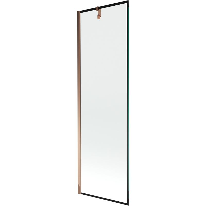 Mexen Next vaňová zástenka 1-krídlová 60 x 150 cm, čierny rám, ružové zlato - 895-060-000-00-70-60