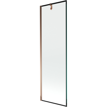 Mexen Next jednokrídlová sprchová zástenka 60 x 150 cm, čierny rám, ružové zlato - 895-060-000-00-70-60