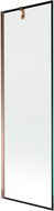Mexen Next jednokrídlová sprchová zástenka 60 x 150 cm, čierny rám, ružové zlato - 895-060-000-00-70-60