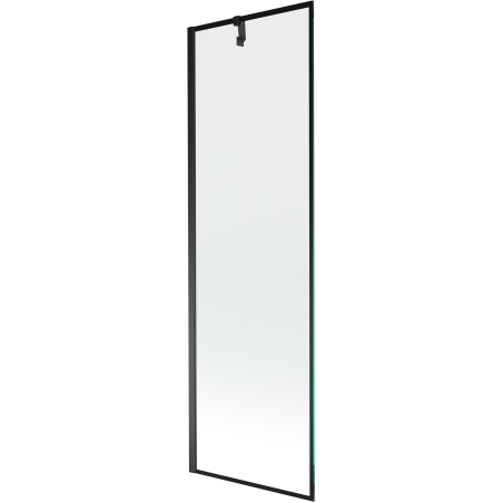 Mexen Next paraván do kúpeľne 1-krídlový 60 x 150 cm, čierny rám, čierny - 895-060-000-00-70-70