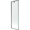 Mexen Next paraván do kúpeľne 1-krídlový 60 x 150 cm, čierny rám, čierny - 895-060-000-00-70-70