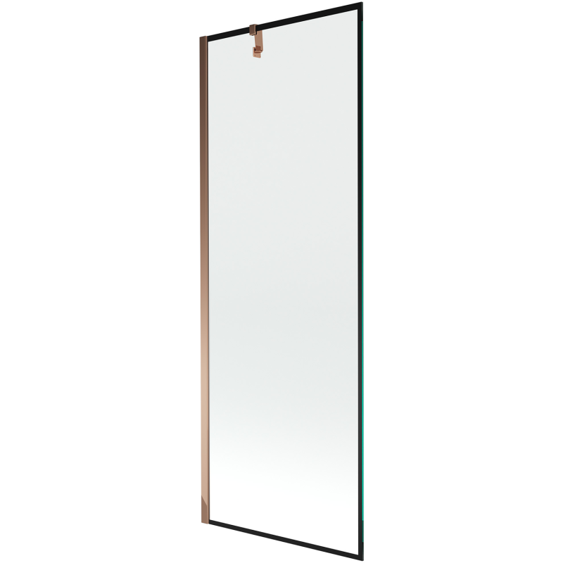 Mexen Next jednokrídlová sprchová zástena 70 x 150 cm, čierny rám, ružové zlato - 895-070-000-00-70-60