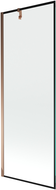 Mexen Next jednokrídlová sprchová zástena 70 x 150 cm, čierny rám, ružové zlato - 895-070-000-00-70-60