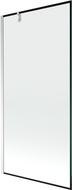 Mexen Next jednokrídlová vaňová zástena, 90 x 150 cm, čierny rám, chróm - 895-090-000-00-70-01