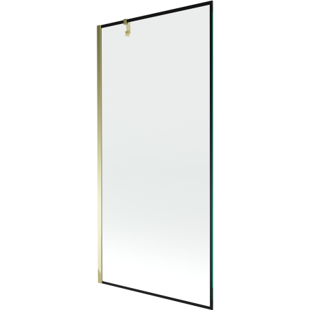 Mexen Next jednokrídlový sprchový panel 90 x 150 cm, čierny rám, zlatý - 895-090-000-00-70-50