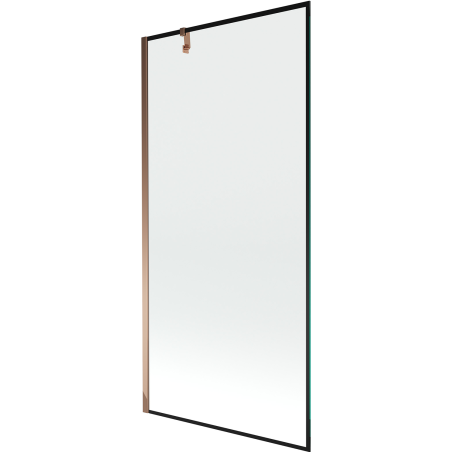 Mexen Next 1-krídlový sprchový paravan 90 x 150 cm, čierny rám, ružové zlato - 895-090-000-00-70-60