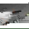 Mexen Next vaňová zástena jednokrídlová 90 x 150 cm, Čierny vzor, Zlatoružová - 895-090-000-00-70-60