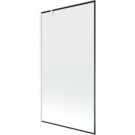 Mexen Next vanová zástena 1-dielna 100 x 150 cm, čierny rám, biely - 895-100-000-00-70-20