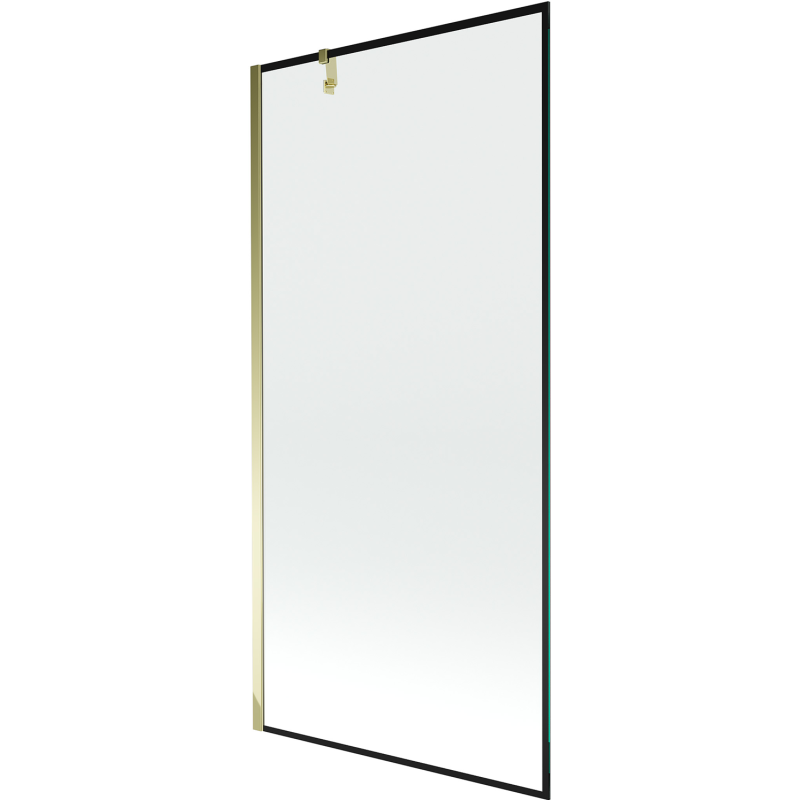 Mexen Next sprchová zástena 1-krídlová 100 x 150 cm, čierny rám, zlatá - 895-100-000-00-70-50