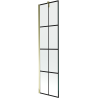 Mexen Next vaňová zástena 1-krídlová 50 x 150 cm, čierna mriežka, zlatá - 895-050-000-00-77-50