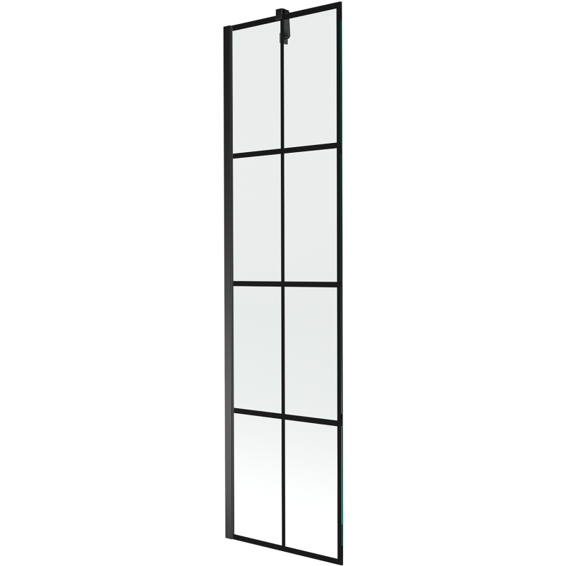Mexen Next vanová zástena, 1-krídlová, 50 x 150 cm, čierna mriežka, čierna - 895-050-000-00-77-70