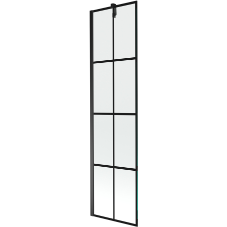 Mexen Next vanová zástena, 1-krídlová, 50 x 150 cm, čierna mriežka, čierna - 895-050-000-00-77-70