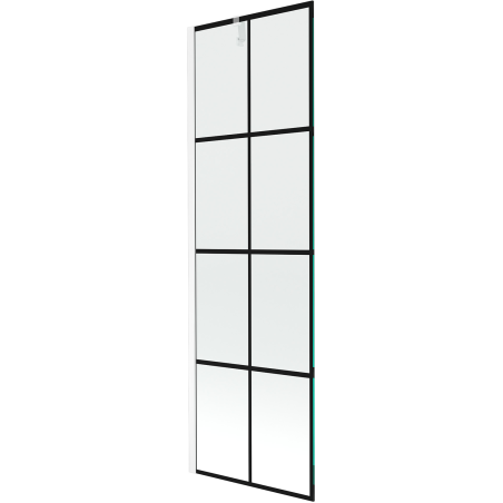 Mexen Next sprchový zástenník 1-krídlový 60 x 150 cm, čierna mreža, biela - 895-060-000-00-77-20