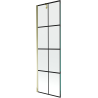 Mexen Next vaňová zástena 1-krídlová 60 x 150 cm, čierna mriežka, zlatý - 895-060-000-00-77-50