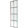 Mexen Next vaňová zástenka 1-krídlová 60 x 150 cm, čierna mriežka, ružové zlato - 895-060-000-00-77-60