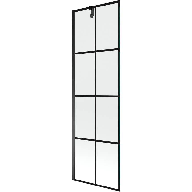 Mexen Next jednokrídlový sprchový paraván 60 x 150 cm, čierna mriežka, čierny - 895-060-000-00-77-70