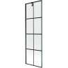 Mexen Next vaňová zástena 1-krídlová 60 x 150 cm, čierna mriežka, čierna - 895-060-000-00-77-70