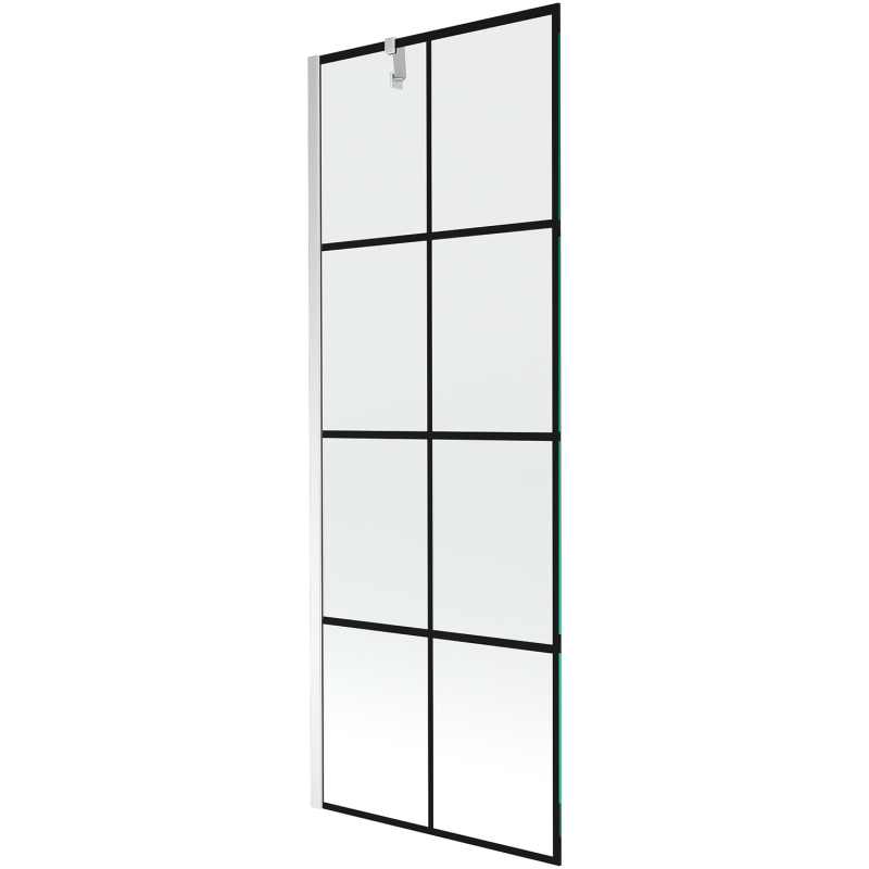 Mexen Next sprchová zástena 1-krídlová 70 x 150 cm, čierna mriežka, chróm - 895-070-000-00-77-01