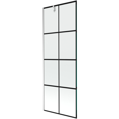 Mexen Next sprchová zástena 1-krídlová 70 x 150 cm, čierna mriežka, chróm - 895-070-000-00-77-01
