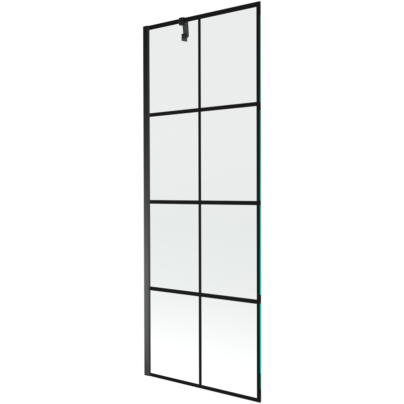 Mexen Next sprchová zástena 1-krídlová 70 x 150 cm, čierna mriežka, čierna - 895-070-000-00-77-70