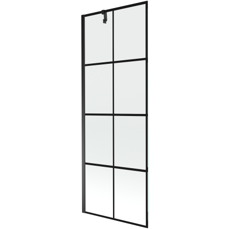 Mexen Next sprchová zástena 1-krídlová 70 x 150 cm, čierna mriežka, čierna - 895-070-000-00-77-70