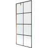 Mexen Next vaňová zástenka 1-krídlová 80 x 150 cm, čierna mriežka, ružové zlato - 895-080-000-00-77-60
