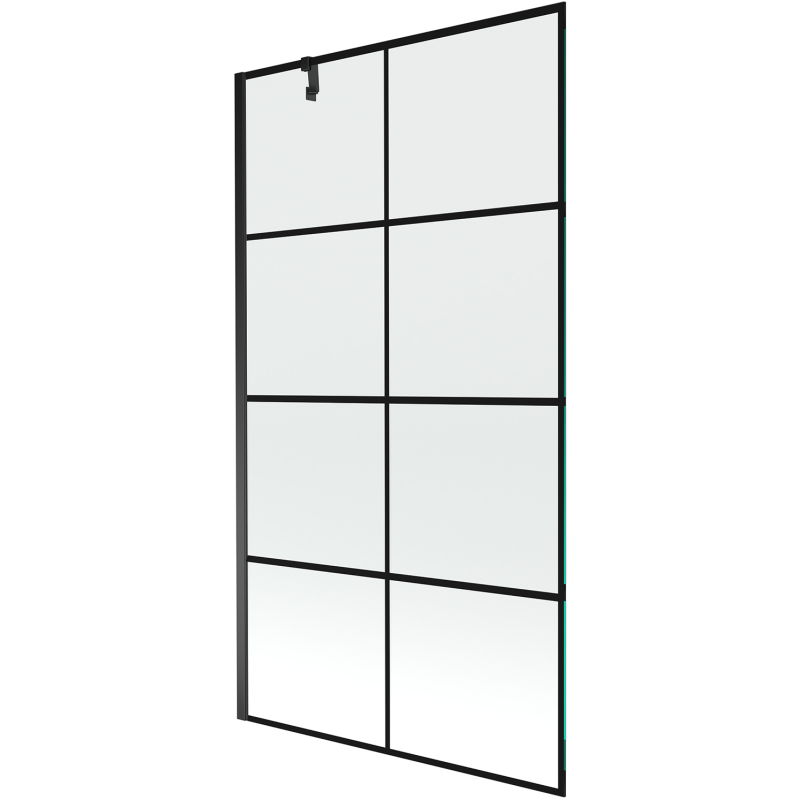Mexen Next sprchový kút 1-krídlový 100 x 150 cm, čierna mriežka, čierny - 895-100-000-00-77-70