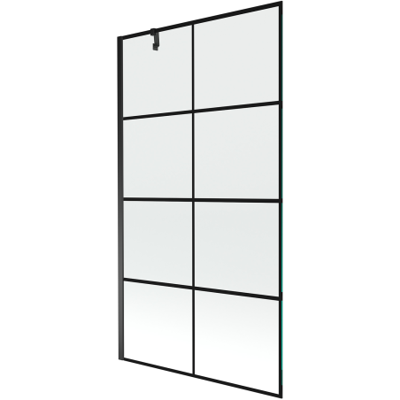 Mexen Next sprchový kút 1-krídlový 100 x 150 cm, čierna mriežka, čierny - 895-100-000-00-77-70