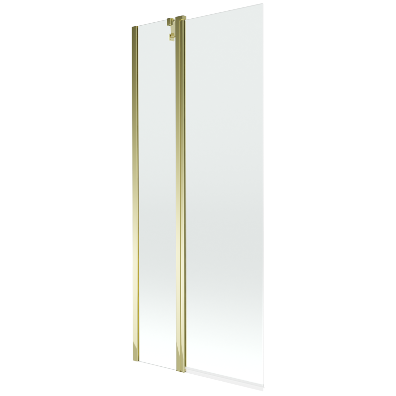 Mexen Flip vaňová zástena jednokrídlová 80 x 150 cm, Priehľadné, Zlatá - 894-080-101-50-00