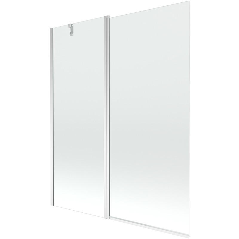 Mexen Flip dvojkrídlová vaňová zástena 140 x 150 cm, transparentná, chróm - 894-140-101-01-00