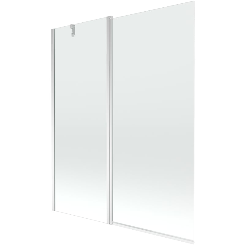 Mexen Flip vaňová zástena 2-dielna 140 x 150 cm, transparentná, chróm - 894-140-101-01-00