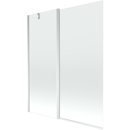 Mexen Flip vaňová zástena 2-dielna 140 x 150 cm, transparentná, chróm - 894-140-101-01-00
