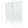 Mexen Flip vaňová zástena 2-dielna 140 x 150 cm, transparentná, chróm - 894-140-101-01-00