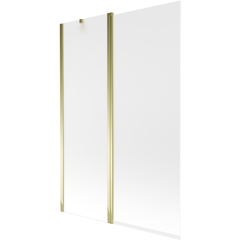 Mexen Flip vaňová zástená 2-dielna 120 x 150 cm, mrazené, zlaté - 894-120-101-50-30