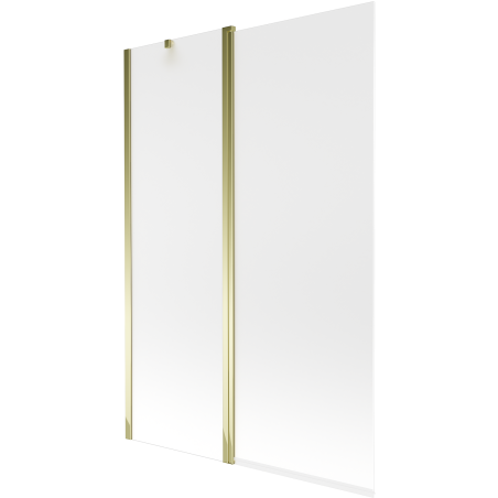 Mexen Flip vaňová zástená 2-dielna 120 x 150 cm, mrazené, zlaté - 894-120-101-50-30