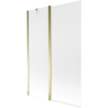 Mexen Flip vaňová zástená 2-dielna 120 x 150 cm, mrazené, zlaté - 894-120-101-50-30