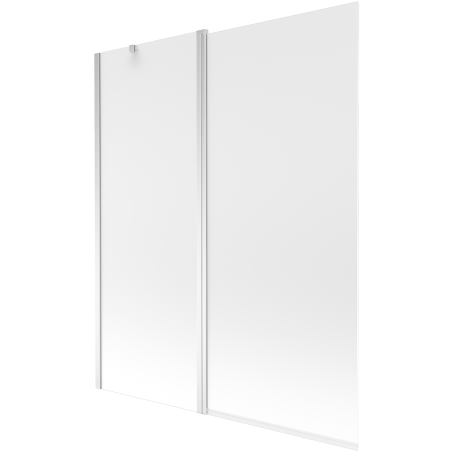 Mexen Flip vaňová zábrana 2-krídlová 140 x 150 cm, matný, chróm - 894-140-101-01-30