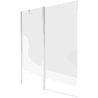 Mexen Flip vaňová zástena 2-dielna 140 x 150 cm, mrazené, chróm - 894-140-101-01-30