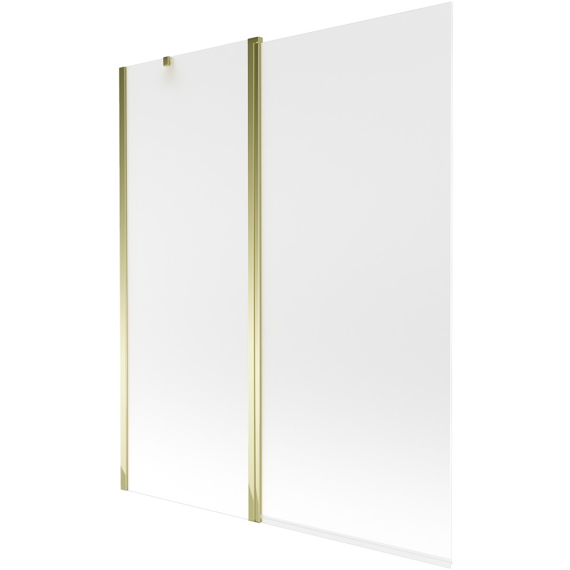 Mexen Flip vaňová zásten 2-krídlová 140 x 150 cm, mráz, zlatá - 894-140-101-50-30
