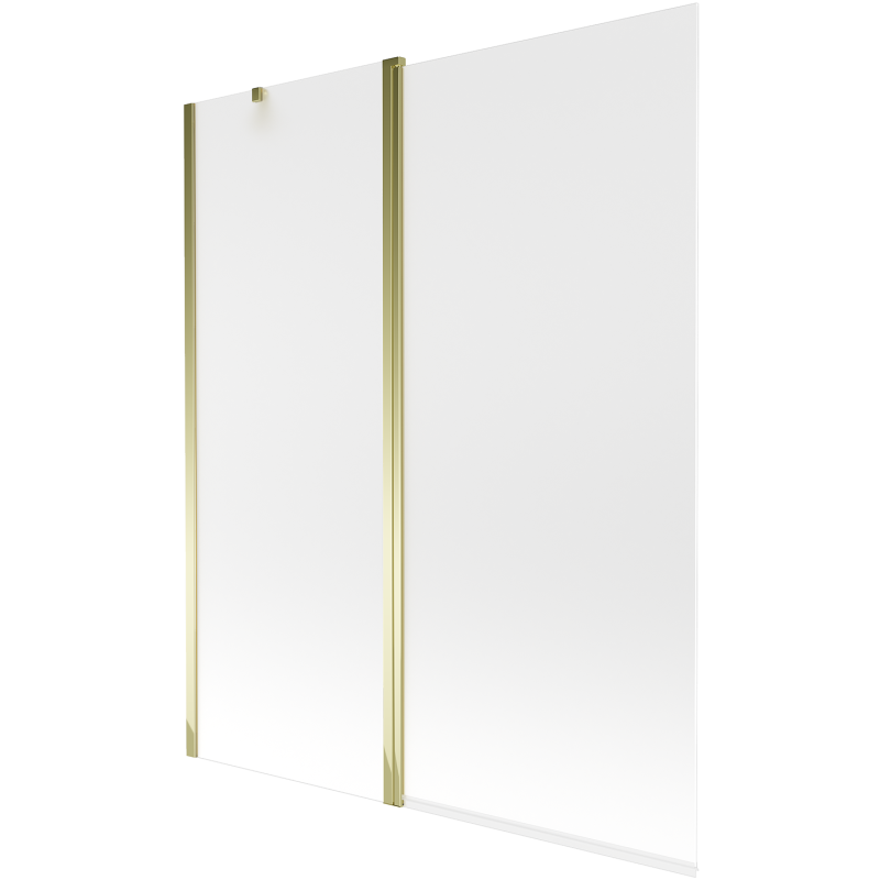 Mexen Flip vaňová zástena 2-krídlová 140 x 150 cm, matná, zlatá - 894-140-101-50-30