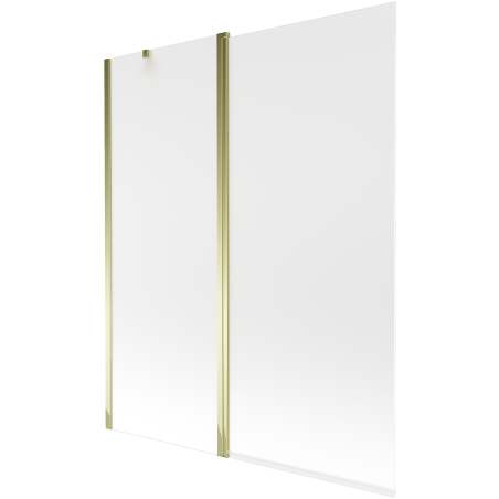 Mexen Flip vaňová zástena 2-krídlová 140 x 150 cm, matná, zlatá - 894-140-101-50-30