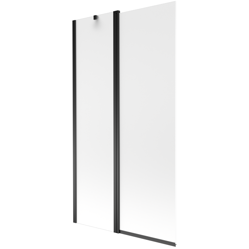 Mexen Flip sprchový záves do vane s 2 krídlami 100 x 150 cm, matný, čierny - 894-100-101-70-30