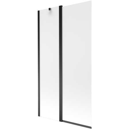 Mexen Flip sprchový záves do vane s 2 krídlami 100 x 150 cm, matný, čierny - 894-100-101-70-30