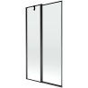 Mexen Flip Sprchová zástena dvojkrídlová 100 x 150 cm, čierny rám, čierna - 894-100-101-70-70