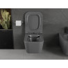 Mexen Madox wc misa Rimless s voľne padajúcim slim sedadlom, duroplast, tmavo sivý mat - 30154061